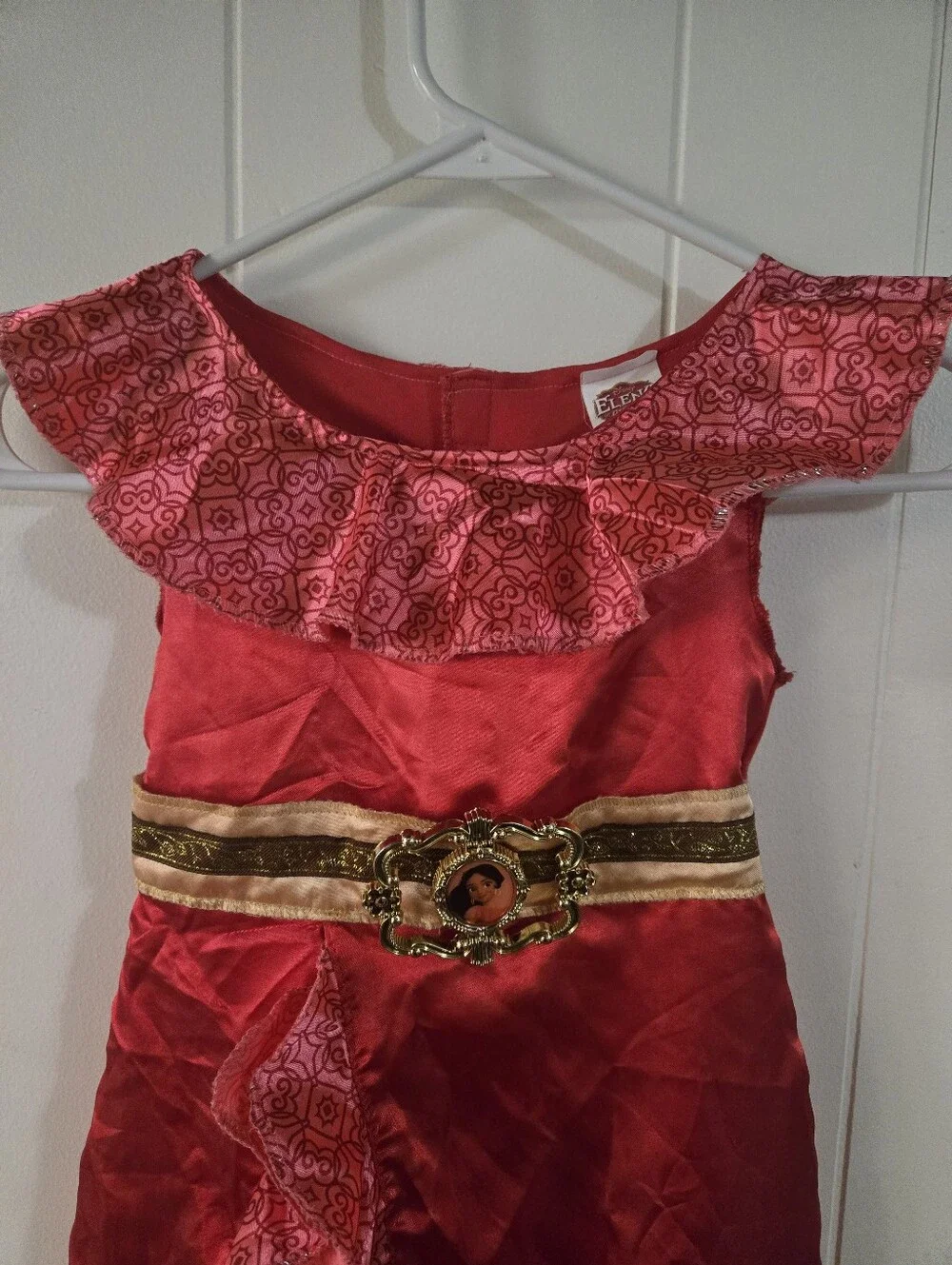 Disney Elena of Avalor Princess Costume Dress AND Wand - Size 3-4